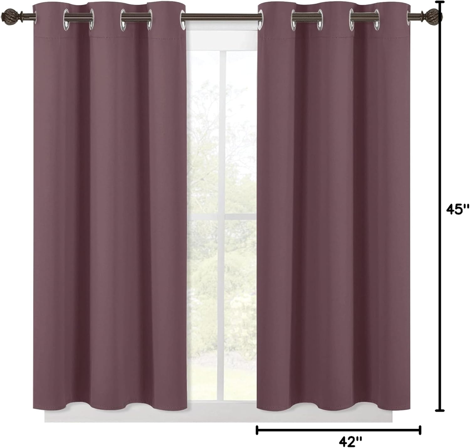 NICETOWN Modern Blackout Curtains Noise Reducing, Thermal Insulated and Privacy Room Darkening Drape Panels for Boy's Guest Room Door…