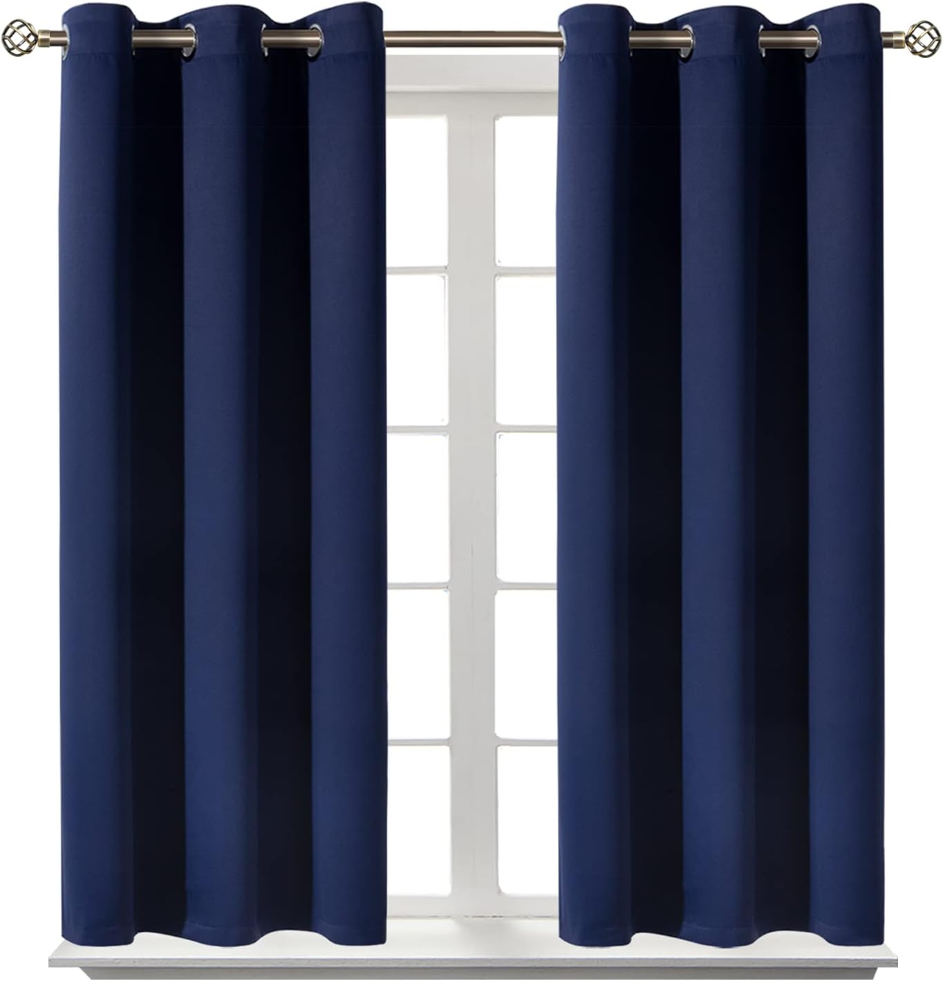 BGment Blackout Curtains for Bedroom - Grommet Thermal Insulated Room Darkening Curtains for Living Room, Set of 2 Panels (38 x 54 Inch, Na…