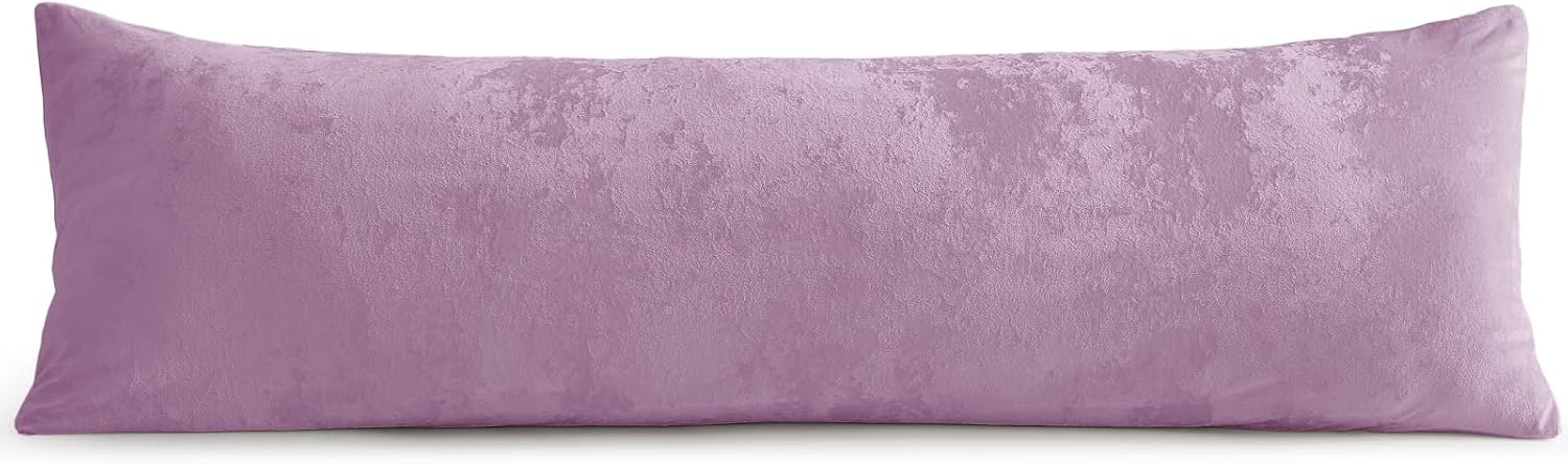 BEDELITE Velvet Body Pillow Cover with Zipper, Soft and Plush 20x54 Long Pillow Case, Velvety Smooth and Cozy Body Pillow Pillowcase for…