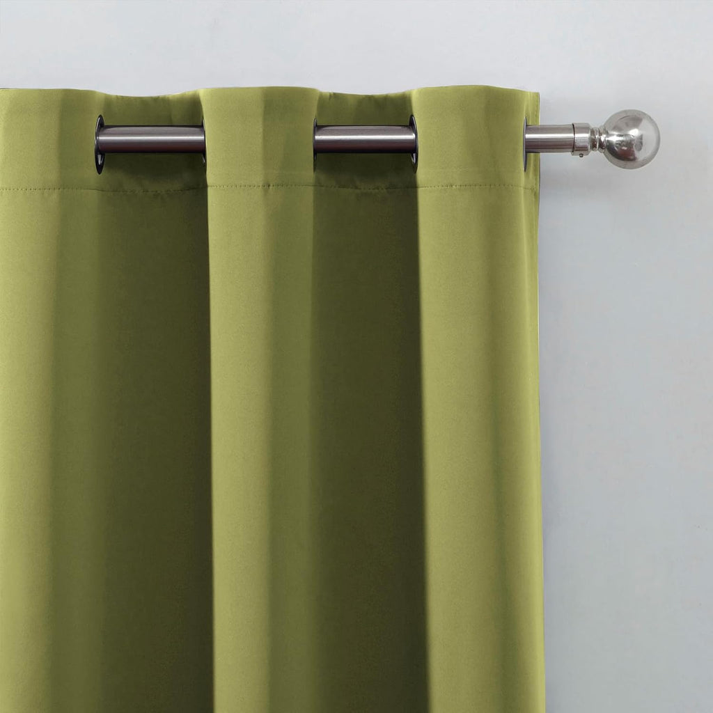 Lemomo Blackout Curtains 52 x 120 Inch Long Olive Green Curtains Set of 2 Panels Room Darkening Curtains for Bedroom and Living Room 120 In…