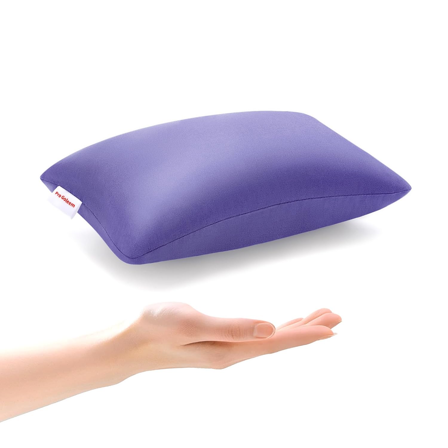 Pro Goleem Small Pillow 11"x7"x2.5" for Camping and Traveling with Name Tag Mini Tiny Pillow for Toddler Sleeping and Chair Car Air Nap…