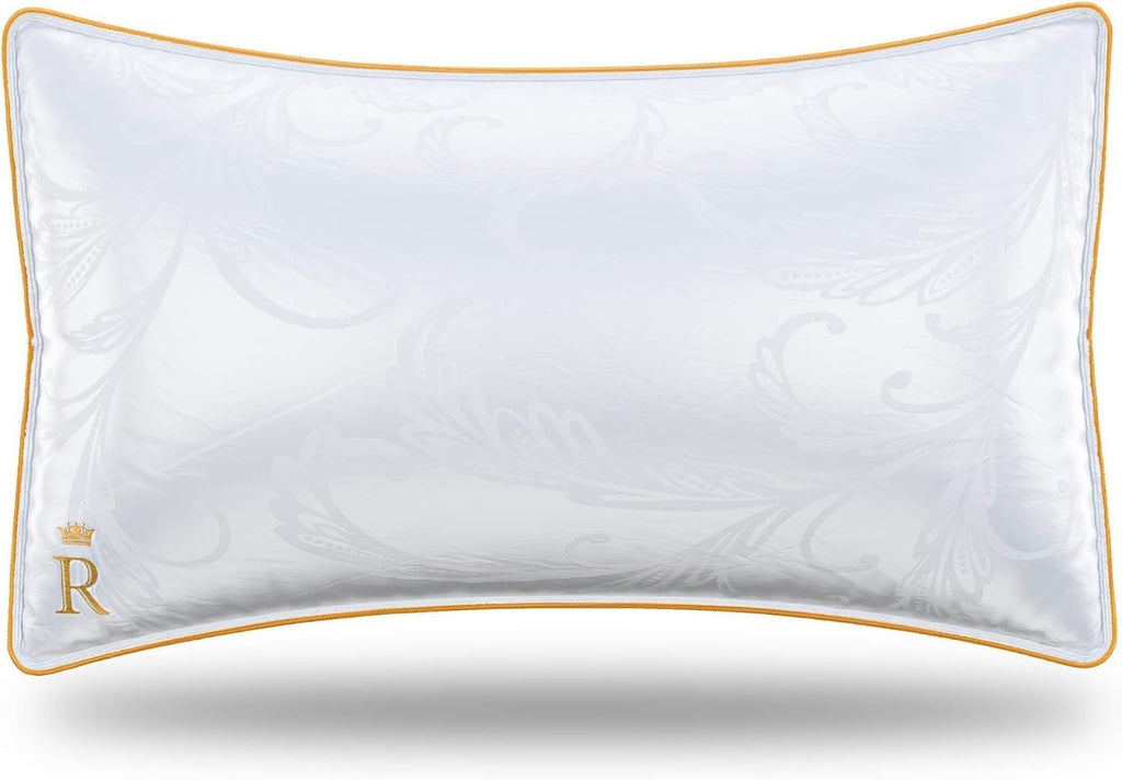 Royaltherapy Royal relaxation Pillows King Size Set of 2, Down Alternative Bed Pillows, Adjustable King Size, Jacquard Cotton, for All…