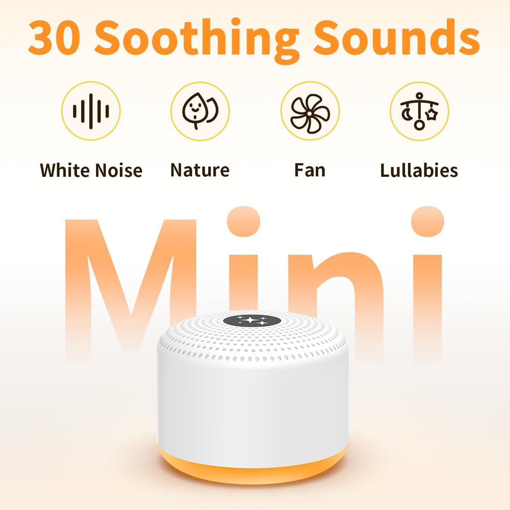 Soothing Sounds White Noise Machine Portable Sleep Machines with 30 Relaxing Sounds 12 Color Options 5 Adjustable Brightness 32 Volume…