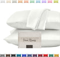 Elegantcomfort Elegant Comfort Silky and Luxurious 2-Piece Satin Pillowcase Set for Healthier Skin and Hair, Hidden Zipper Closure and Beau…