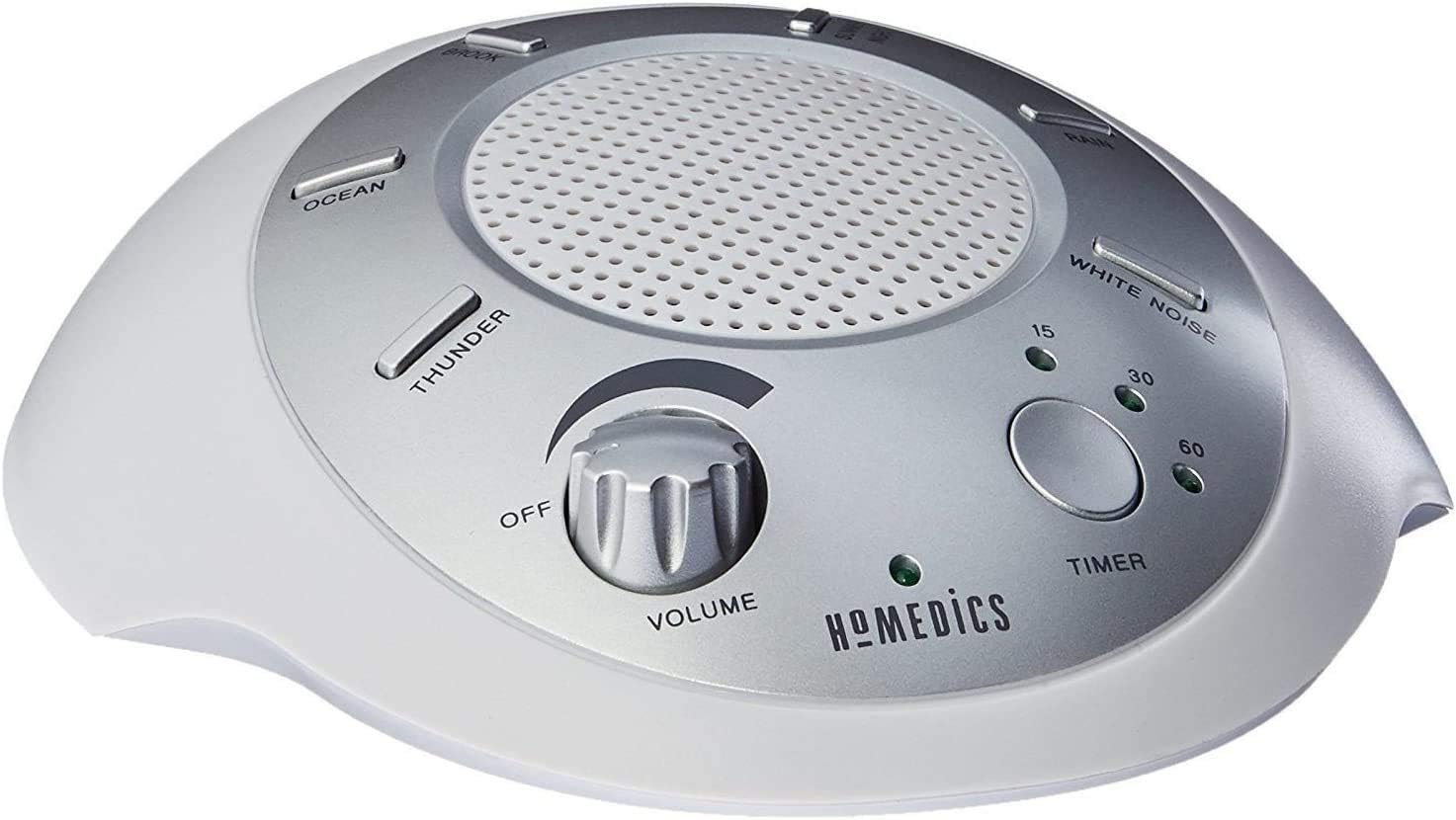 Homedics White Noise Sound Machine | Portable Sleep relaxation for Home, Office, Baby & Travel | 6 Relaxing & Soothing Nature Sounds…
