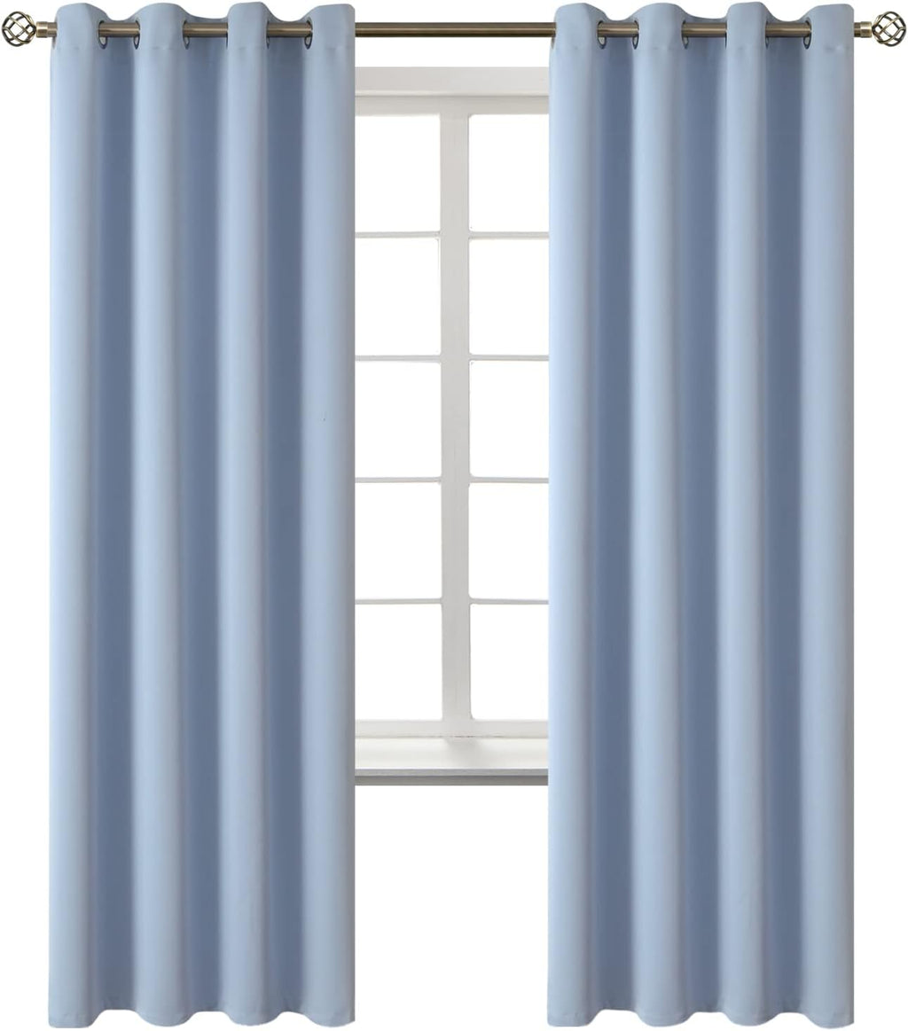 BGment Blackout Curtains for Bedroom - Grommet Thermal Insulated Room Darkening Curtains for Living Room, Set of 2 Panels (52 x 72 Inch, Sp…