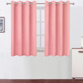 Lemomo Blackout Curtains 66 x 54 Inch Long Pink Curtains Set of 2 Panels Room Darkening Curtains for Bedroom and Living Room 54 Inch Pink