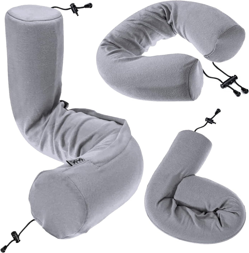 Dot&Dot Twist Memory Foam Travel Pillow for Airplanes - Travel Neck Pillow for Sleeping - Airplane Pillow for Neck Support, Chin, Lu…