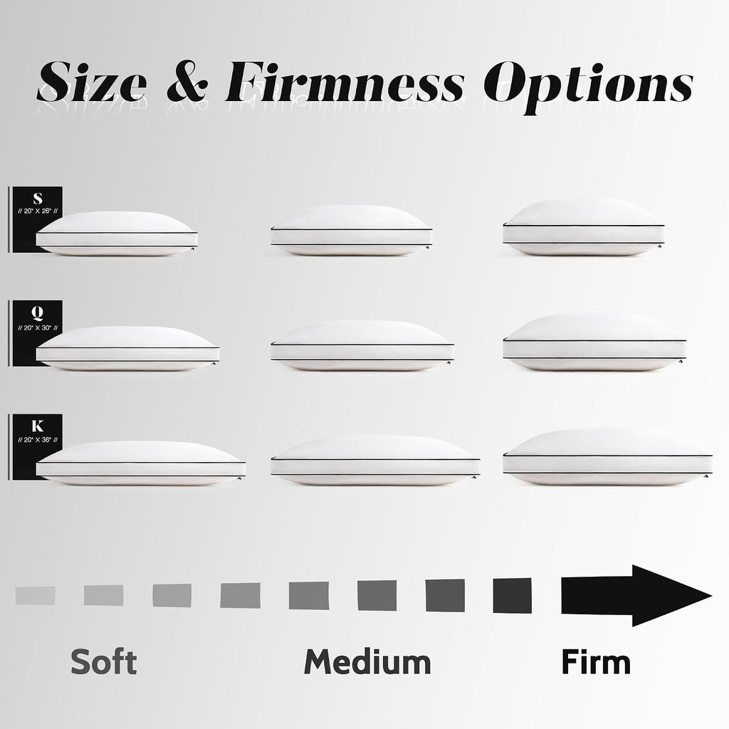 DOWNSTORIA Feather Down Pillows King Size Set of 2 with Gusset, Luxury Hotel Collection Bed Pillow 2 Pack, Down Surrounded Pillows for…