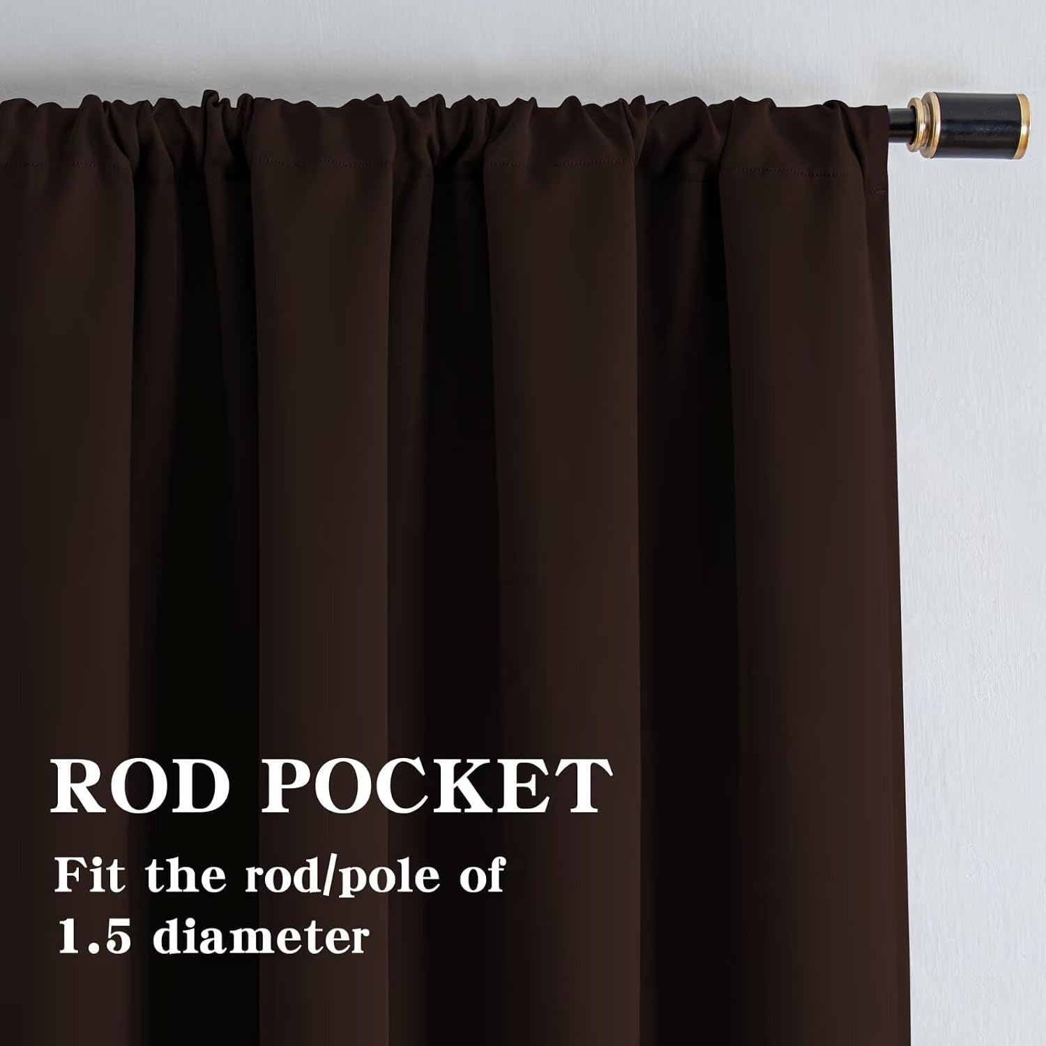 Igemaeve Blackout Curtains 72 Inch Length 2 Panels Set, Black Out Curtains for Bedroom 72 Inch Long, Rod Pocket Energy Saving Room Darkenin…