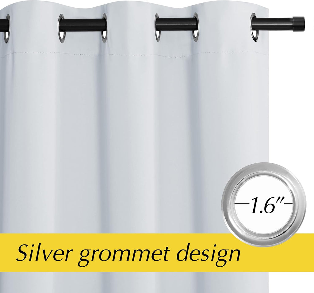 Nicetown Door Curtain 80 inches Length, Room Darkening Privacy Doorway Drape Easy Sliding Grommet Thermal Insulated Curtain for Bedroom Clo…