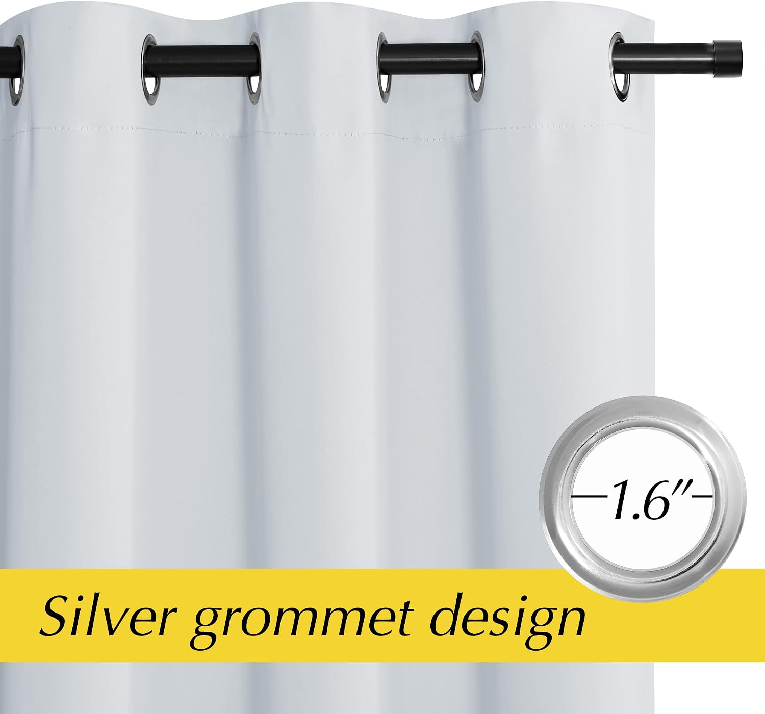 Nicetown Door Curtain 80 inches Length, Room Darkening Privacy Doorway Drape Easy Sliding Grommet Thermal Insulated Curtain for Bedroom Clo…