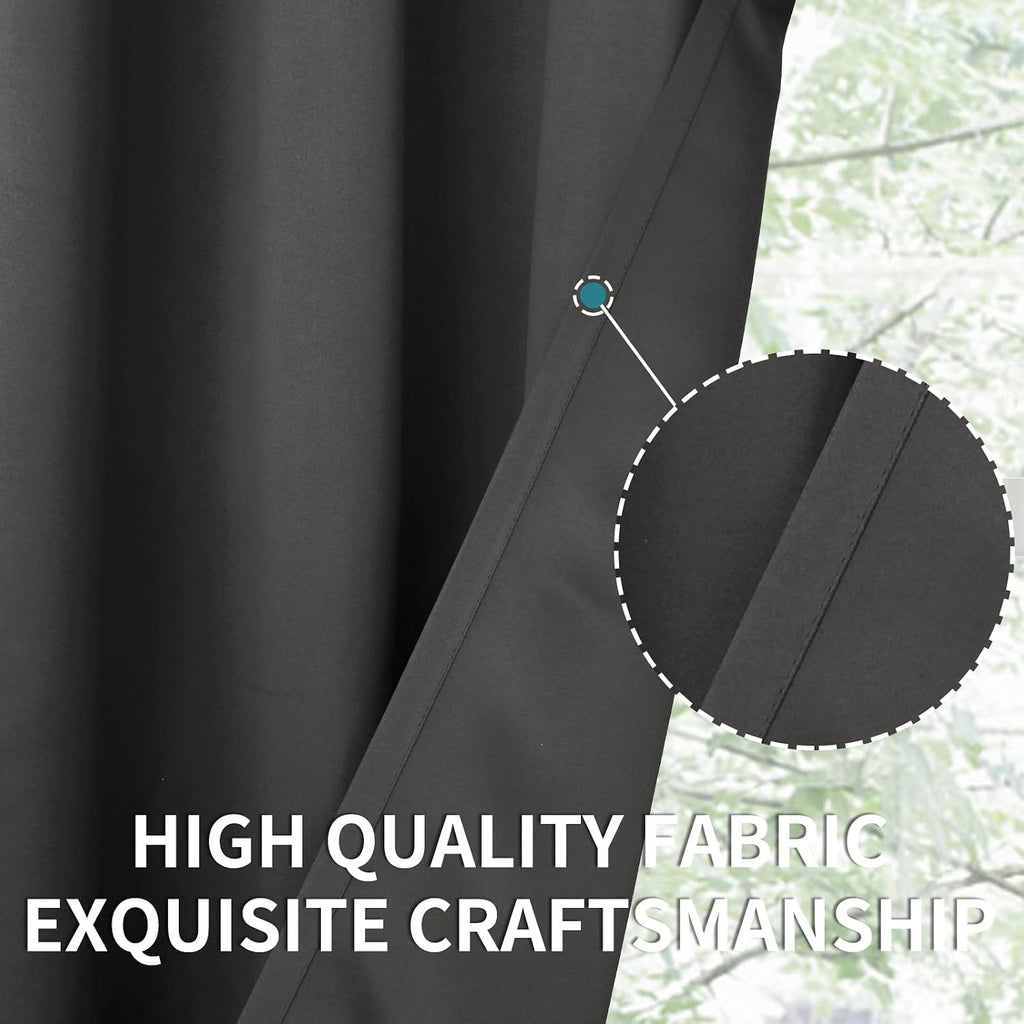 BGment Blackout Curtains for Bedroom - Grommet Thermal Insulated Room Darkening Curtains for Living Room, Set of 2 Panels (52 x 72 Inch, Da…