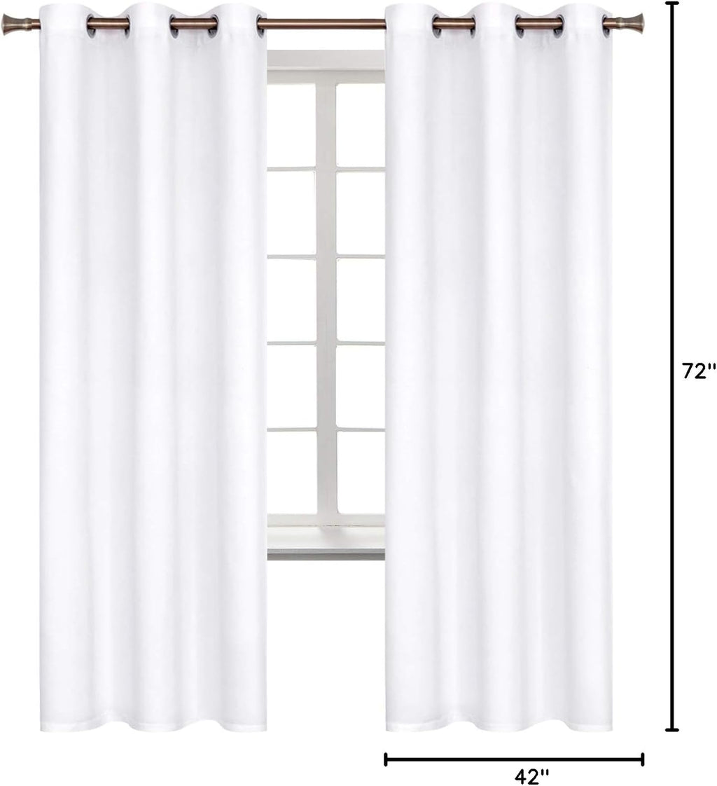 BGment Room Darkening Curtains 72 Inches Long - Grommet Thermal Insulated Drapes Window Treatment Curtains for Bedroom, 2 Panels, 42 x 72 I…