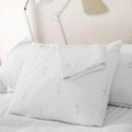 FeelAtHome 65% Polyester & 35% Rayon Derived from Bamboo Cooling Pillow Cover Waterproof - 20x26 Inches Pack of 2 (Standard) - Soft & Comfo…