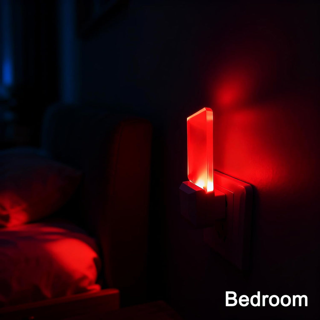 Red Night Lights Plug in 2 Pack, 0.5W Red Light Night Light with Dusk to Dawn Sensor, Auto On/Off LED Night Light Plug into Wall Pefect…