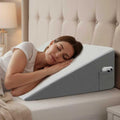 Bed Wedge Pillow for Sleeping, Reading & Resting, 10 inch Cooling Memory Foam Incline Pillow Wedge for Adults Seniors, Ideal for Couch…