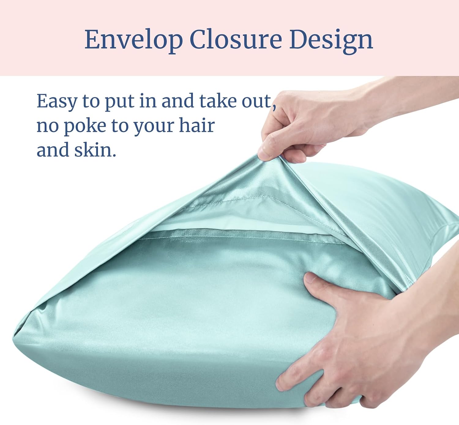 Bedelite Satin Pillowcase for Hair and Skin, Super Soft and Cooling Similar to Silk Pillow Cases 2 Pack with Envelope Closure, Gift for Wom…