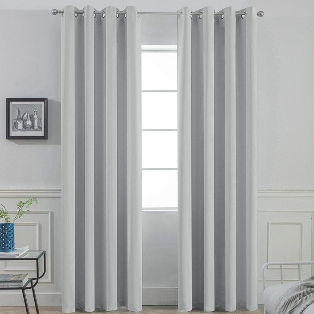 Yakamok Soft and Smooth Blackout Curtains for Bedroom - Grommet Thermal Insulated Room Darkening Curtains for Living Room, Set of 2…