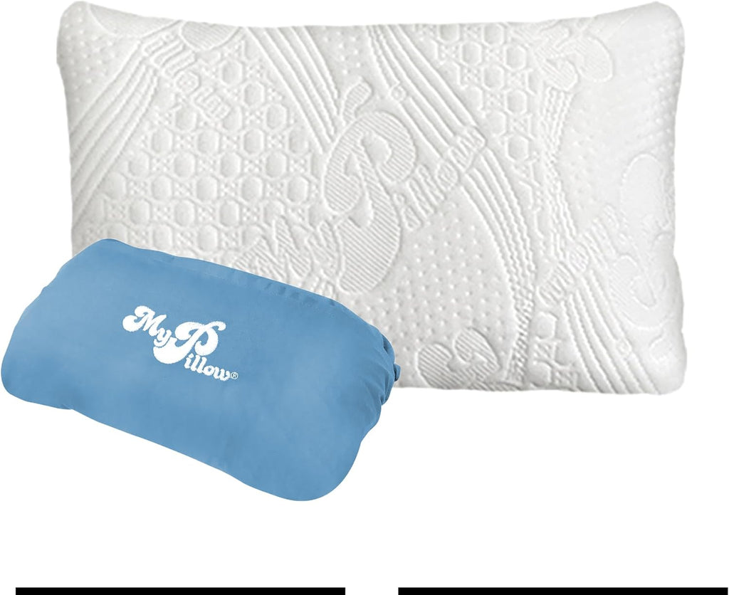 MyPillow Multi-Use Travel Pillow Compact Pillow for On-The-Go Comfort and Sleeping, Portable, Compact, Washable Pillow for Adult and Kids…