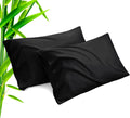 TELUS Black Pillow Cases Queen Size 2 Pack, Bamboo Rayon Cooling Pillowcases with Envelope Closure, Cool Breathable Pillow Case for Hot…