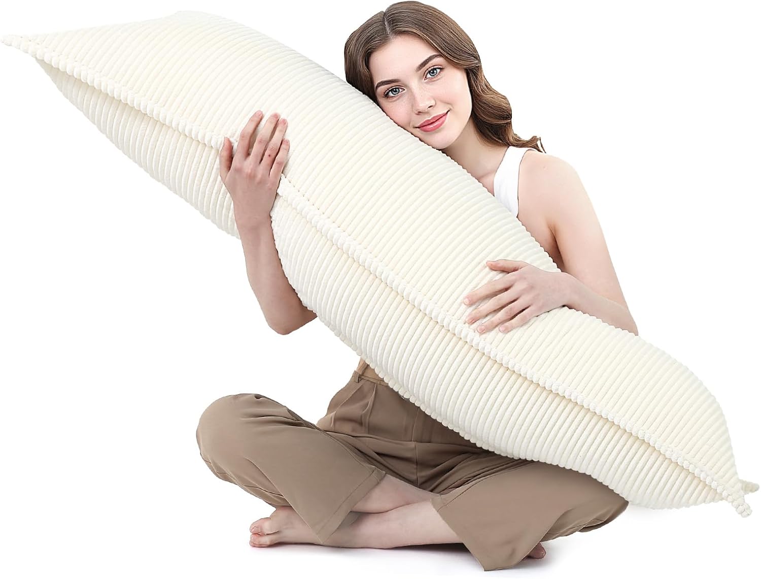 OutdoorFurnitureAccessories 20x54 Body Pillow for Adults, Long Body Pillow for Bed with Shredded Memory Foam, Big Firm Pillows for Pregnanc…