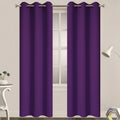 Yakamok Blackout Curtains for Bedroom, Thermal Insulated Blackout Grommet Top Drapes for Living Room, Purple,38x84 Inch, 2 Panels
