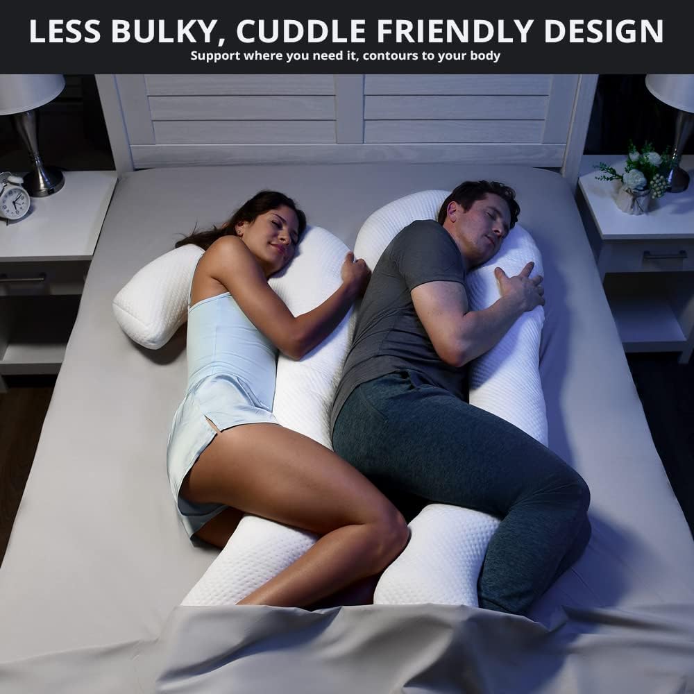 Contour Swan Body Pillow w/Pillowcase Cool XL - As Seen on TV (Pack of 2)