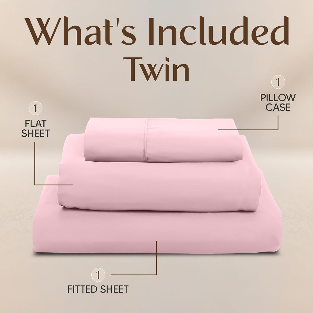 Utopiabedding Utopia Bedding Twin Sheet Set – 3 Piece Bed Sheets for Twin Size Bed, Soft and Breathable Microfiber, Includes 1 Fitted Sheet…