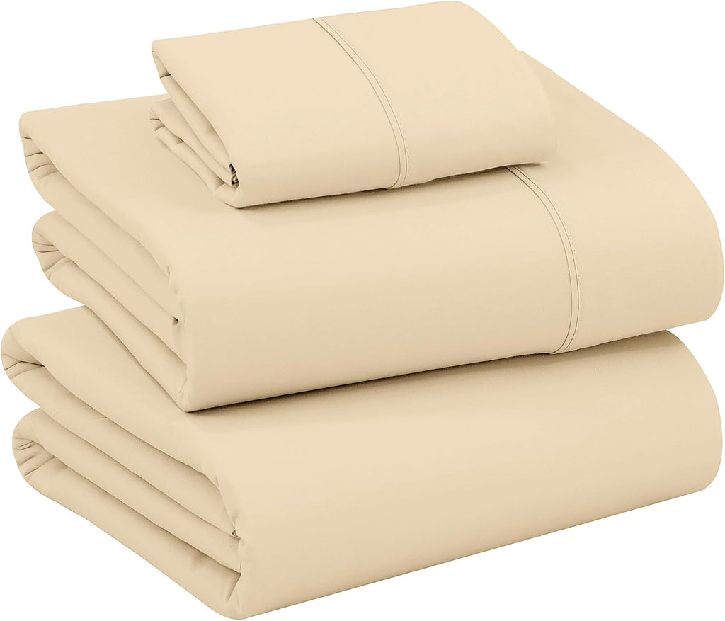 Ruvanti 100% Cotton Percale Sheets Twin XL Size – Crisp Cooling Bed Sheets for Hot Sleepers, Deep Pocket 16”, Soft Breathable & Durable Hot…