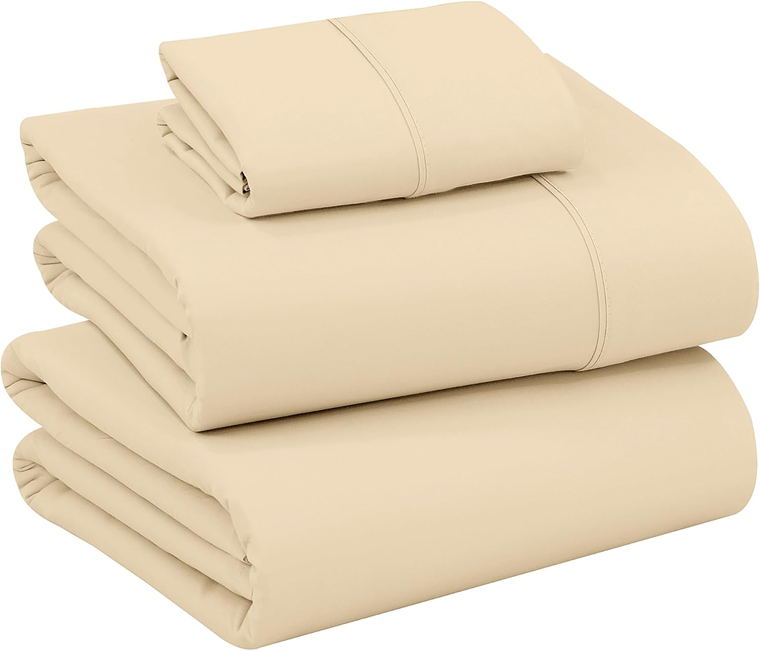 Ruvanti 100% Cotton Percale Sheets Twin Size – Crisp Cooling Bed Sheets for Hot Sleepers, Deep Pocket 16”, Soft Breathable & Durable Hotel-…