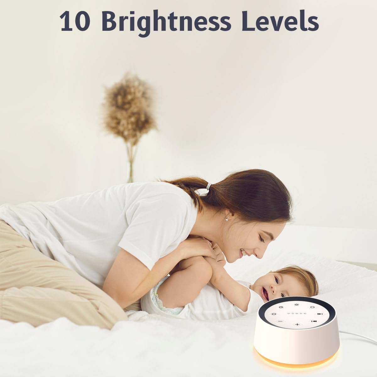 Brown Noise Sound Machine with 30 Soothing Sounds 12 Colors Night Light White Noise Machine for Adults Baby Kids Sleep Machines Memory…