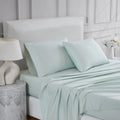 Linen Closet 4 Pcs 100% Cotton Full Size Sheets Set, Sea Green, 400 Thread Count, Percale Weave, Deep Pocket Fitted Sheet, Fits Up To 18"…