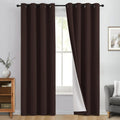 Yakamok 100% Blackout Curtain Panels 84 inches Cold and Light Blocking Drapes for Nursery, 2 Thick Layers Thermal Insulated Draperies (2 Pi…
