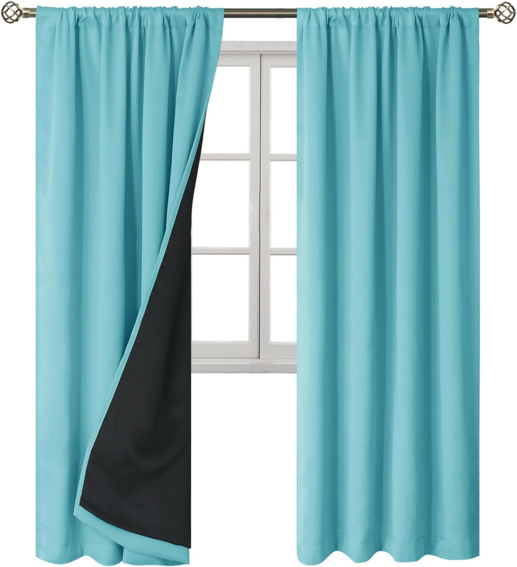 BGment 100% Blackout Curtains for Bedroom 84 Inch Length, Full Room Darkening Curtains for Living Room Rod Pocket with Thermal Insulated…