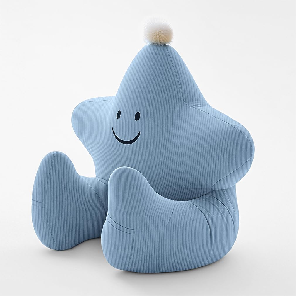 Ceanlex Reading Pillows for Sitting in Bed, Corduroy Back Pillow Bed Sitting Up, Cute Star Shape Back-Rest Support Cushion for Sit Up on Co…