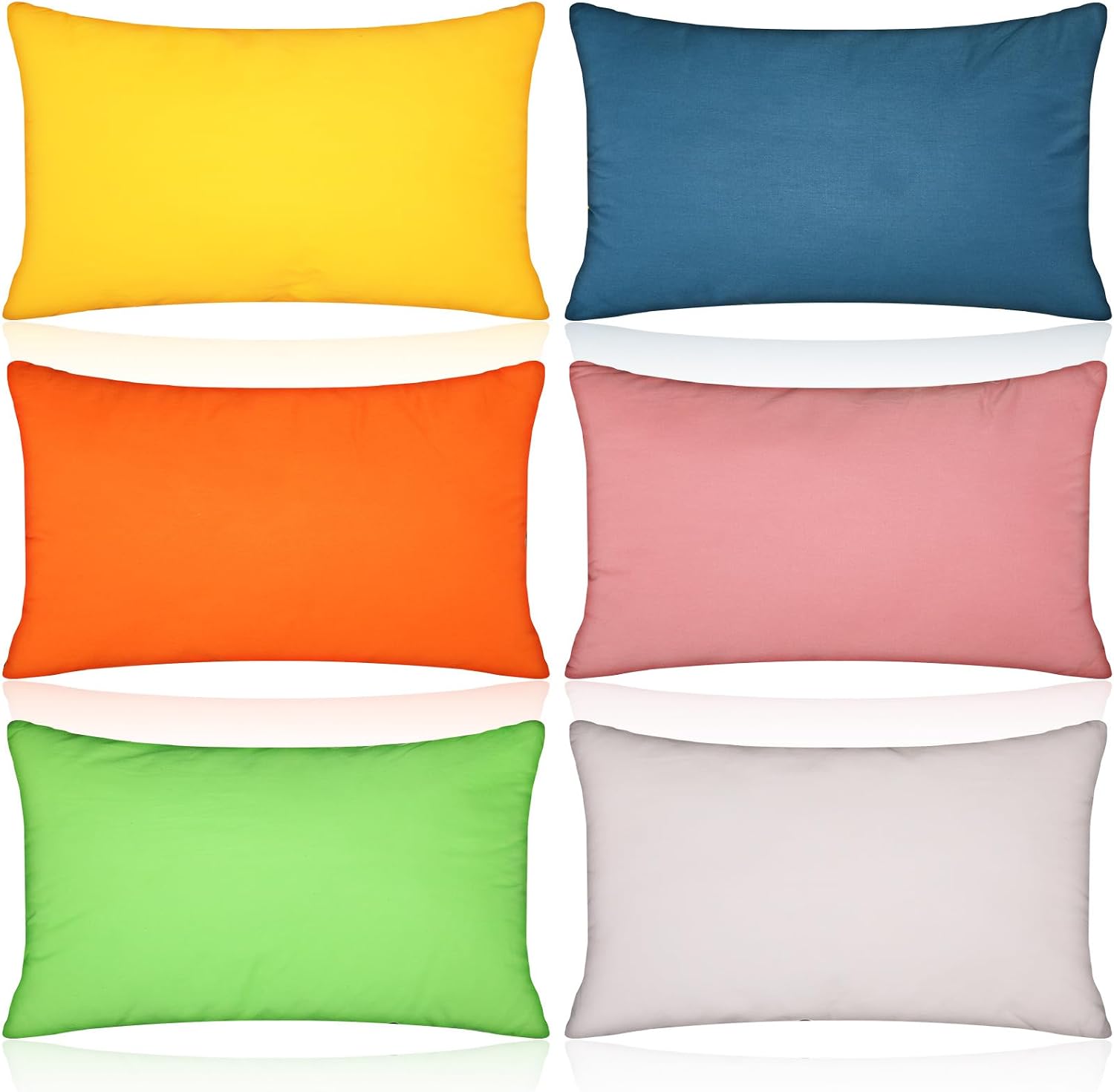 Kigley 6 Pack Mini Pillows for Daycare 9.1 x 13.8'' Small Travel Soft Breathable Cotton Pillow for Kids School Nap Travel Pet Neck Lumbar…