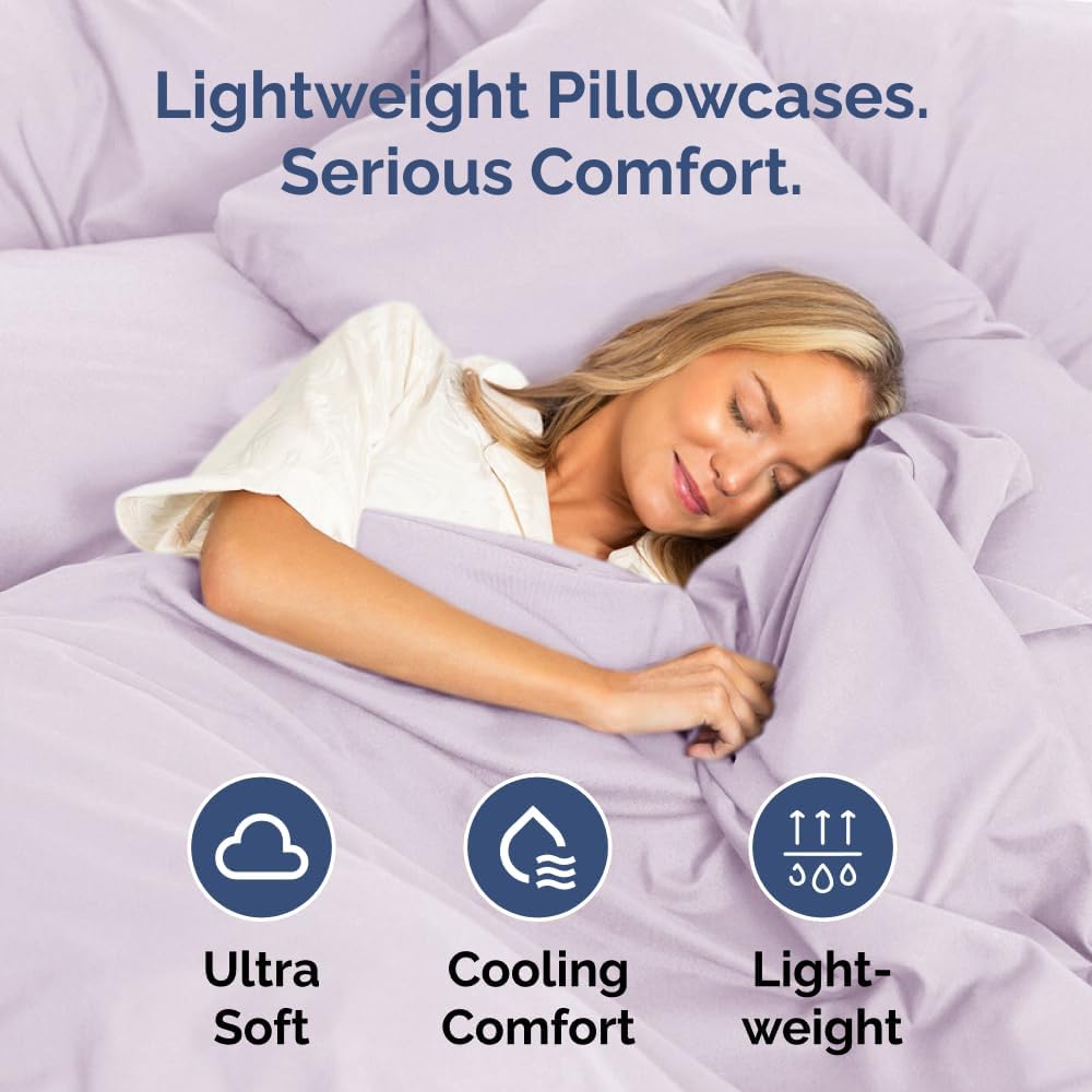 Queen Pillow Cases Set of 2 - Ultra Soft Hotel Quality Pillowcase Covers - Comfy, Cozy & Wrinkle Free - Shrinkage and Fade Resistant…