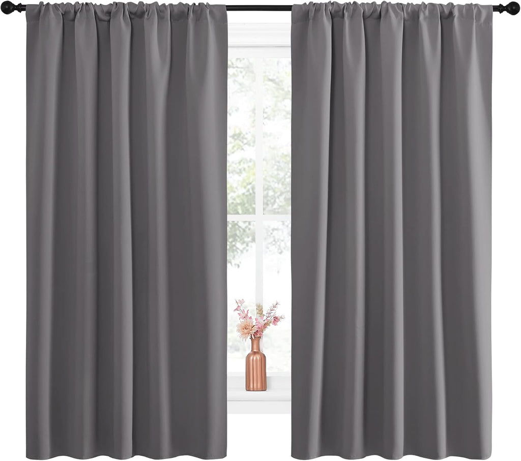 NICETOWN Blackout Curtain Panels for Window - Energy Efficient & Noise Reducing Thermal Insulated Rod Pocket Blackout Drapes/Draperies…