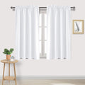 DWCN White Curtains for Living Room Thermal Insulated, 50% Light Blocking Curtains for Bedroom, Dining Room Window, W 52x L 54 Inch, Set…