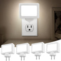 GODUORA 4-Pack LED Night Light Plug in with Adjustable 180° Swivel Head, Dusk to Dawn Auto On/Off, Daylight 5000K 100LM, for Kitchen…