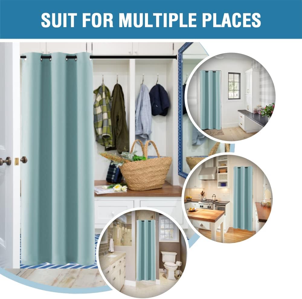 H.VERSAILTEX Doorway Curtain Blackout Closet Door Curtain Room Divider Window Treatment Curtain for Bedroom Thermal Insulated P…