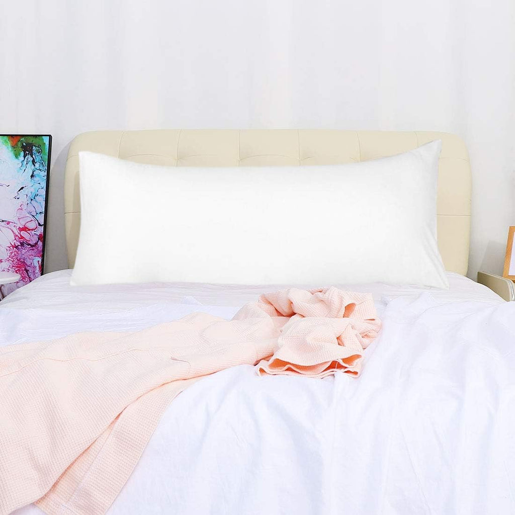 uxcell Body Pillow Cover, 20x60 Inch Snow White Silky Satin Body Pillowcases for Hair and Skin, Soft Cooling Smooth Pillow Case with…