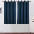Lemomo Blackout Curtains 66 x 54 Inch Long Navy Blue Curtains Set of 2 Panels Room Darkening Curtains for Bedroom and Living Room 54 Inch B…