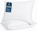CasaPlatino Casa Platino Standard Pillows Set of 2 - Cozy Soft & Firm Bed Pillow for Side Sleepers & Back Sleepers - Down Alternative Pillo…