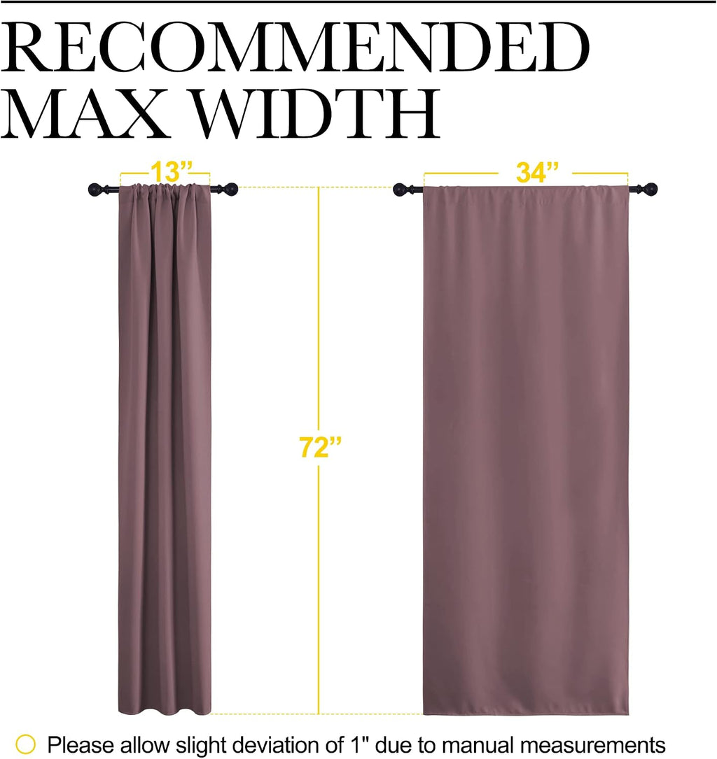 NICETOWN Blackout Curtains for Living Curtains, Window Treatment Thermal Insulated Solid Room Darkening Drape Panels for Girls Room (Dry…