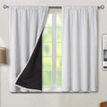 BGment Blackout Curtains for Bedroom 45 Inch Length, Rod Pocket 100% Blackout Curtains with Thermal Liner Darkening Curtains for Living…