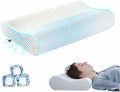 DR.DREAM Memory Foam Pillow for Sleeping, Cooling Gel Ergonomic Contour Firmness Bed Pillow for Neck Shoulder, Cervical Orthopedic…