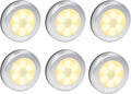 6 Pcs Motion Sensor Night Light Indoor, Cordless Battery Operated LED Night Light Step Lights Wireless Under Cabinet Lighting Safety Lamp…