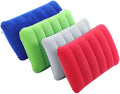 4Pack Ultralight Inflatable Travel Pillow, Small Squared Flocked Fabric Air Pillow for Traveling, Holiday Trip, Hiking…